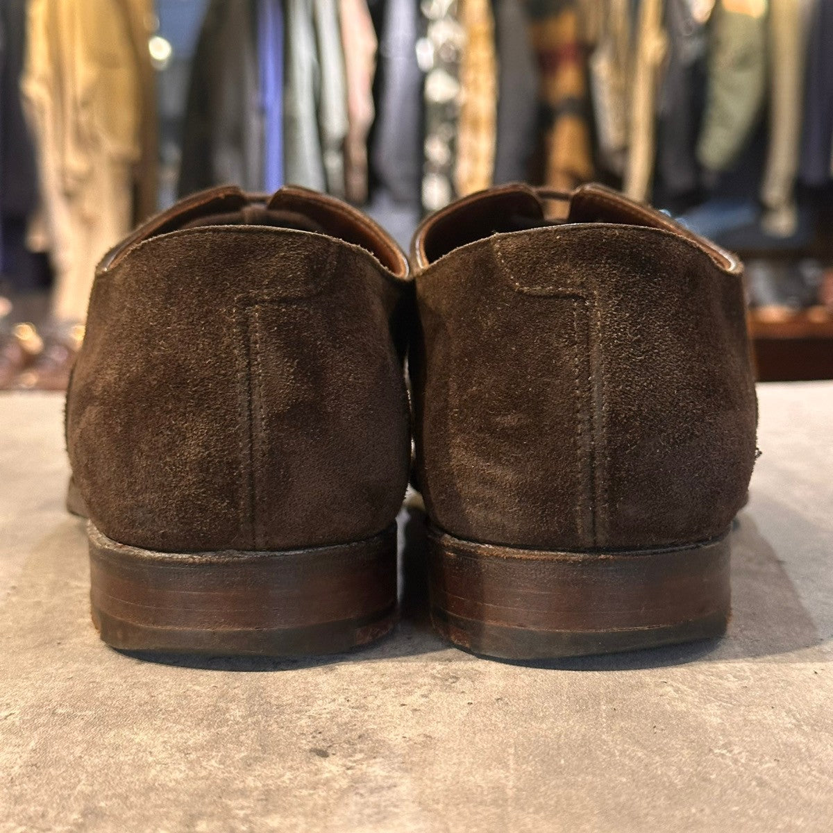 【CROCKETT&JONES】クロケット＆ジョーンズ ベルグレイプ パンチドキャップトゥ スエード ブラウン サイズUK8E