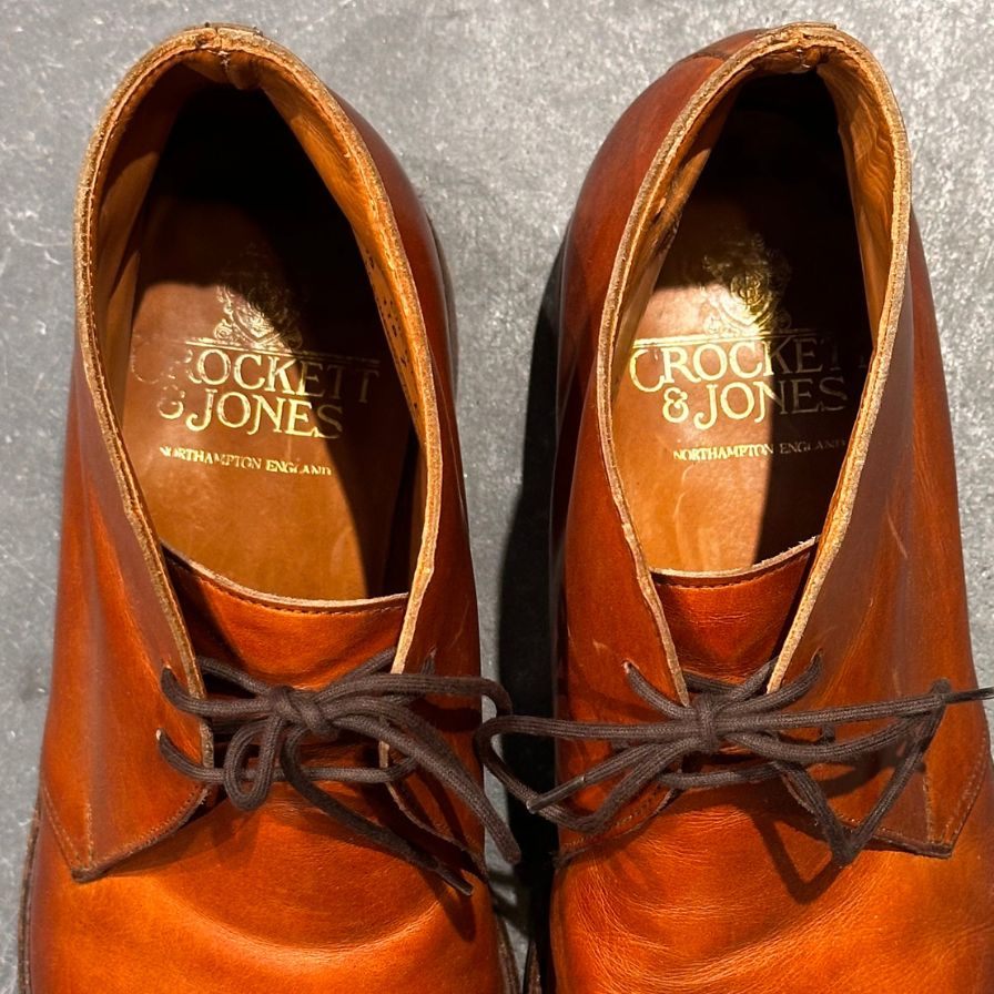 【CROCKETT&JONES】クロケット&ジョーンズ レザーシューズ  SUBS チャートシー チャッカブーツ カーフ ブラウン サイズUK7E メンズ