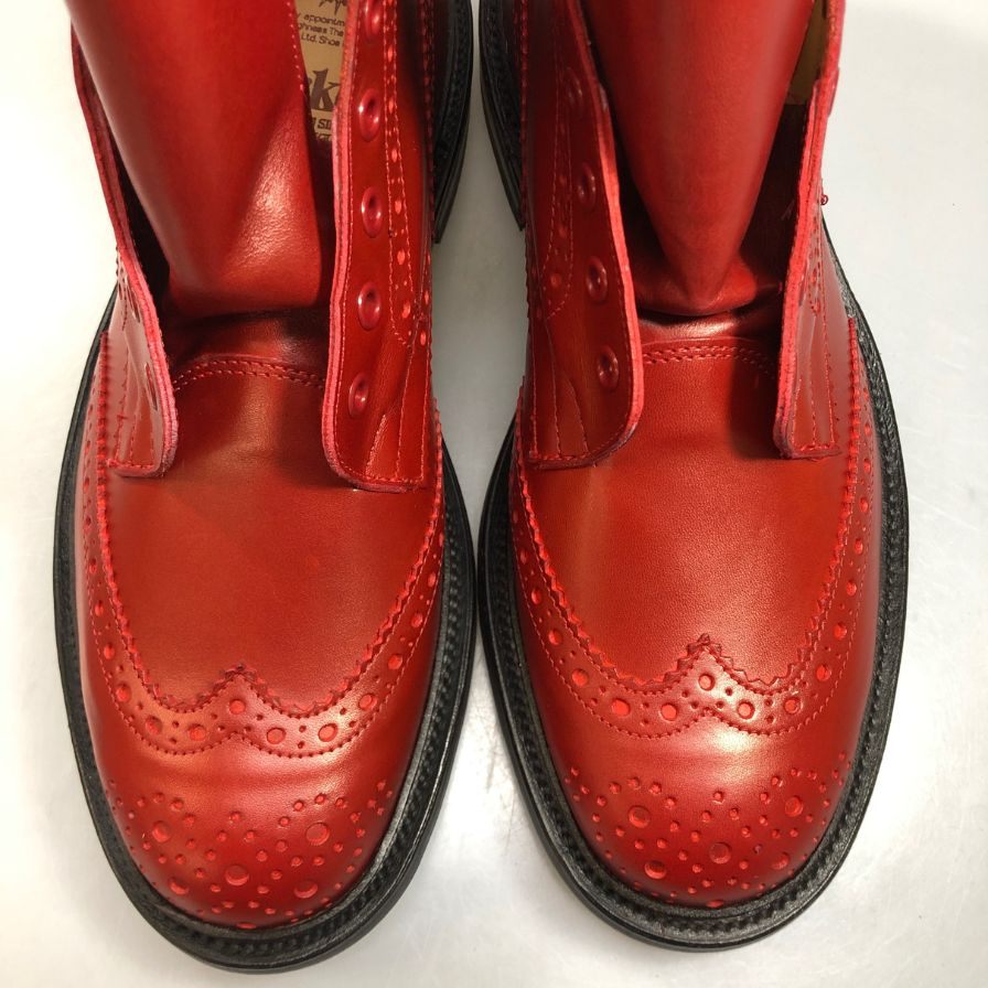 【オンライン限定】【Tricker’ｓ】トリッカーズ ストウ 5634 ウィングチップ メンズ サイズ 7ハーフ レッド