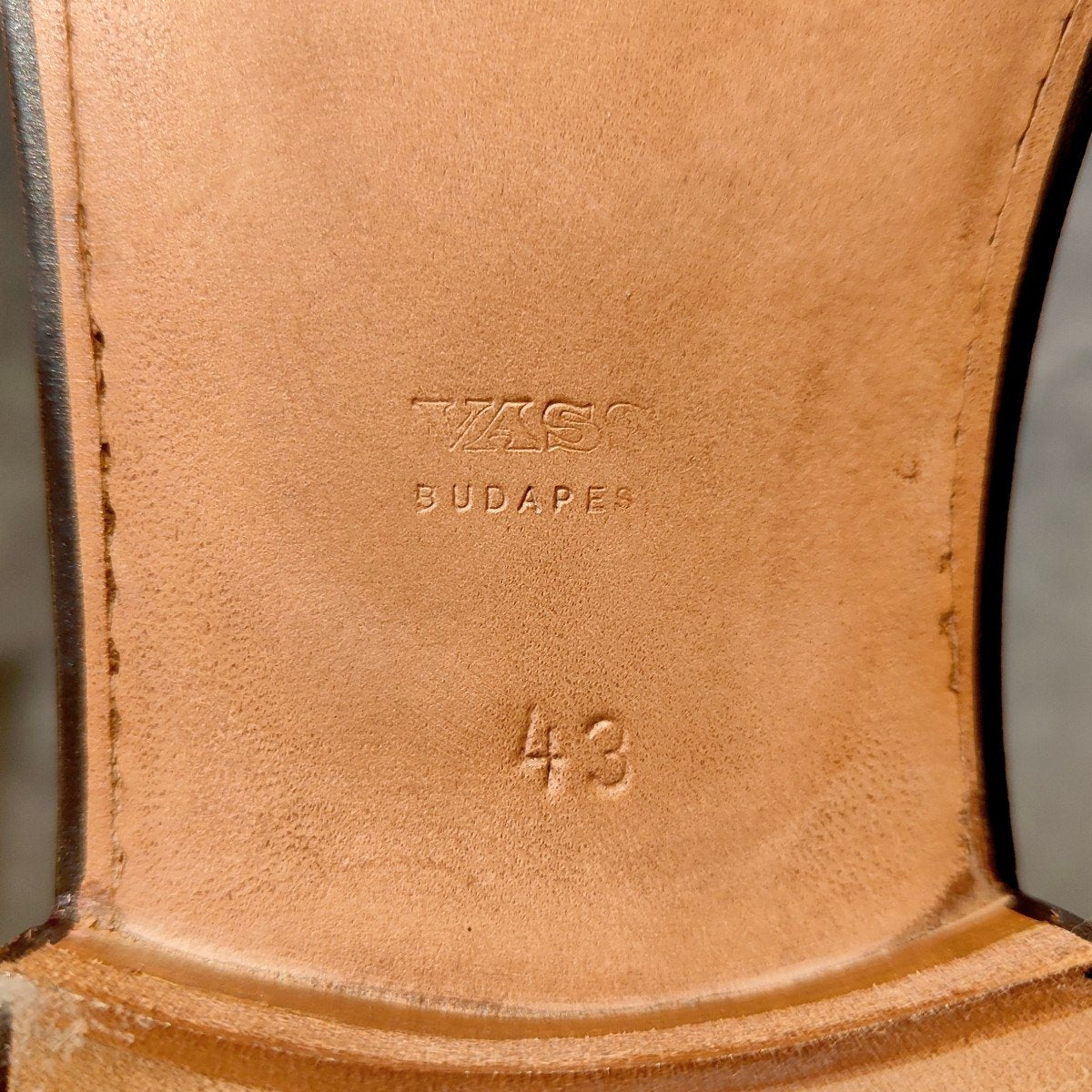 新品未使用【VASS】ヴァーシュ ストレートチップ ダービー カーフ ブラウン サイズ43