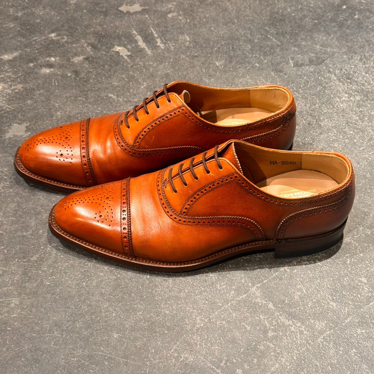 【SCOTCH GRAIN】スコッチグレイン 9040 セミブローグ カーフ ブラウン サイズ25