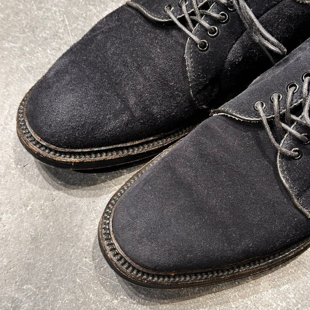 希少【ALDEN】オールデン 93036 BEAUTY&YOUTH別注 プレーントゥ スエード ネイビー サイズUS6.5D バリーラスト