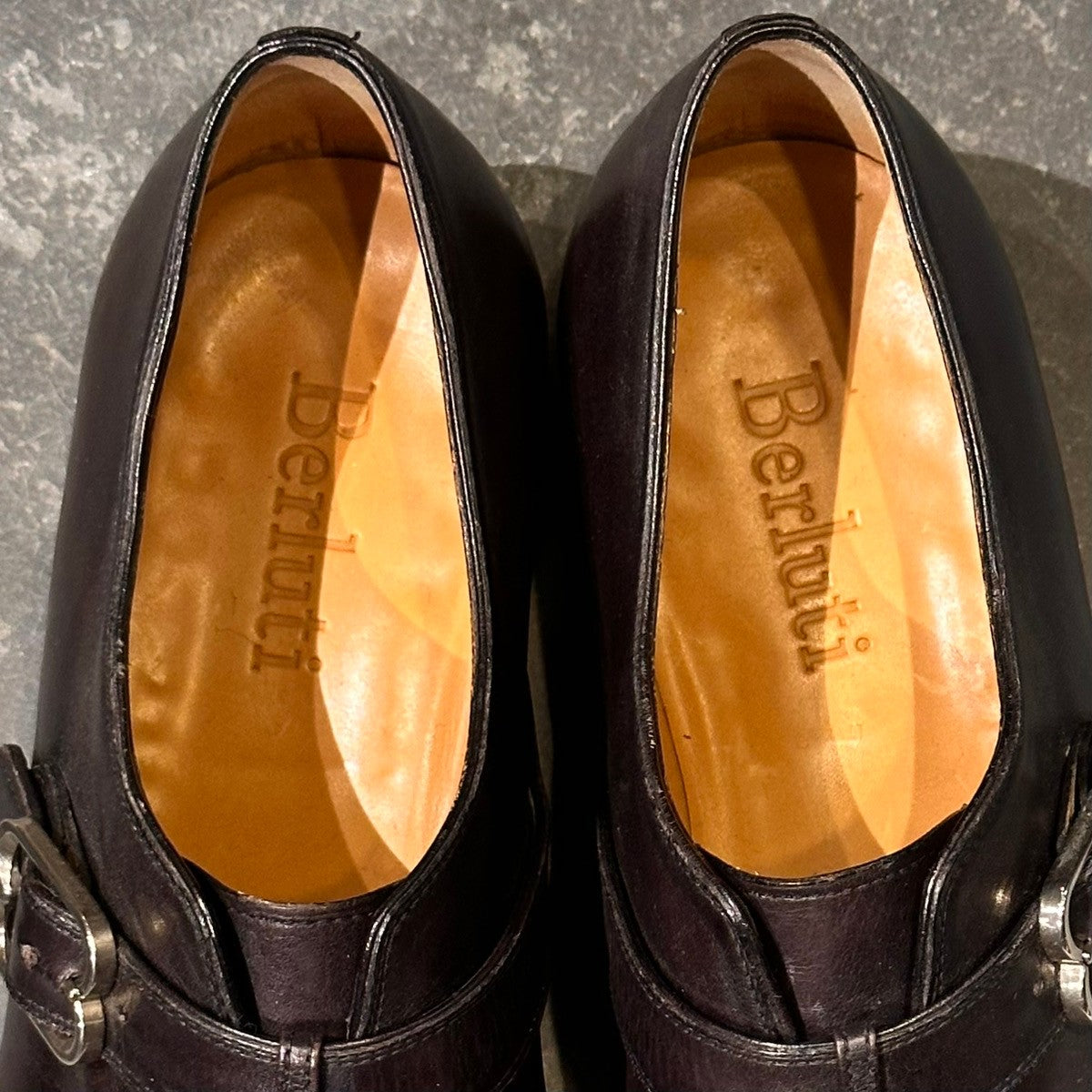【BERLUTI】ベルルッティ 0795 シングルモンク カーフ ダークブラウン ブラックパティーヌ サイズUK6