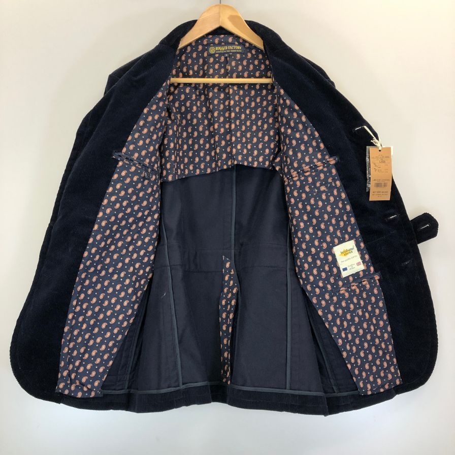 【RUGGED FACTORY】ラギッドファクトリー ノーフォーク ジャケット ブリスベン モス生地 メンズ ネイビー 7613 サイズL