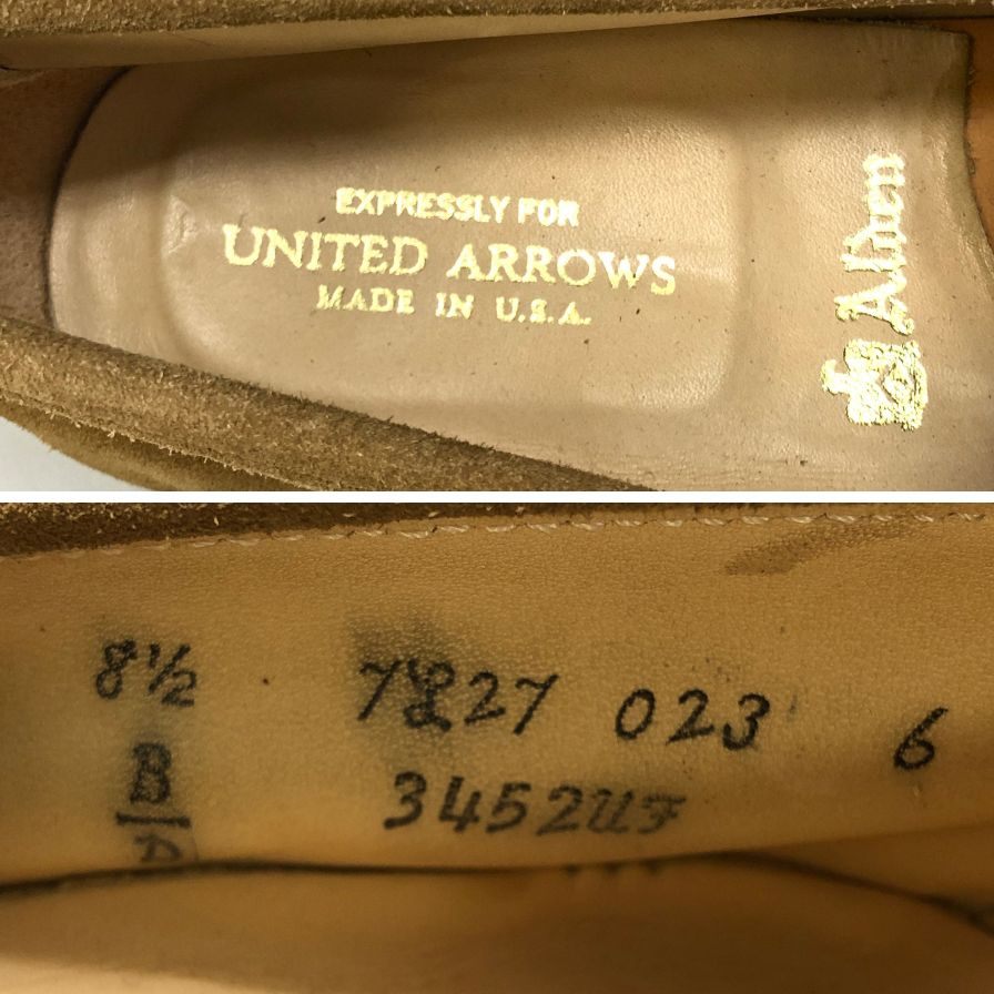 【ALDEN】オールデン ユナイテッドアローズ別注 ペニーローファー サンド スエード 3452UF ブラウン メンズ サイズ8.5 UNITED ARROWS