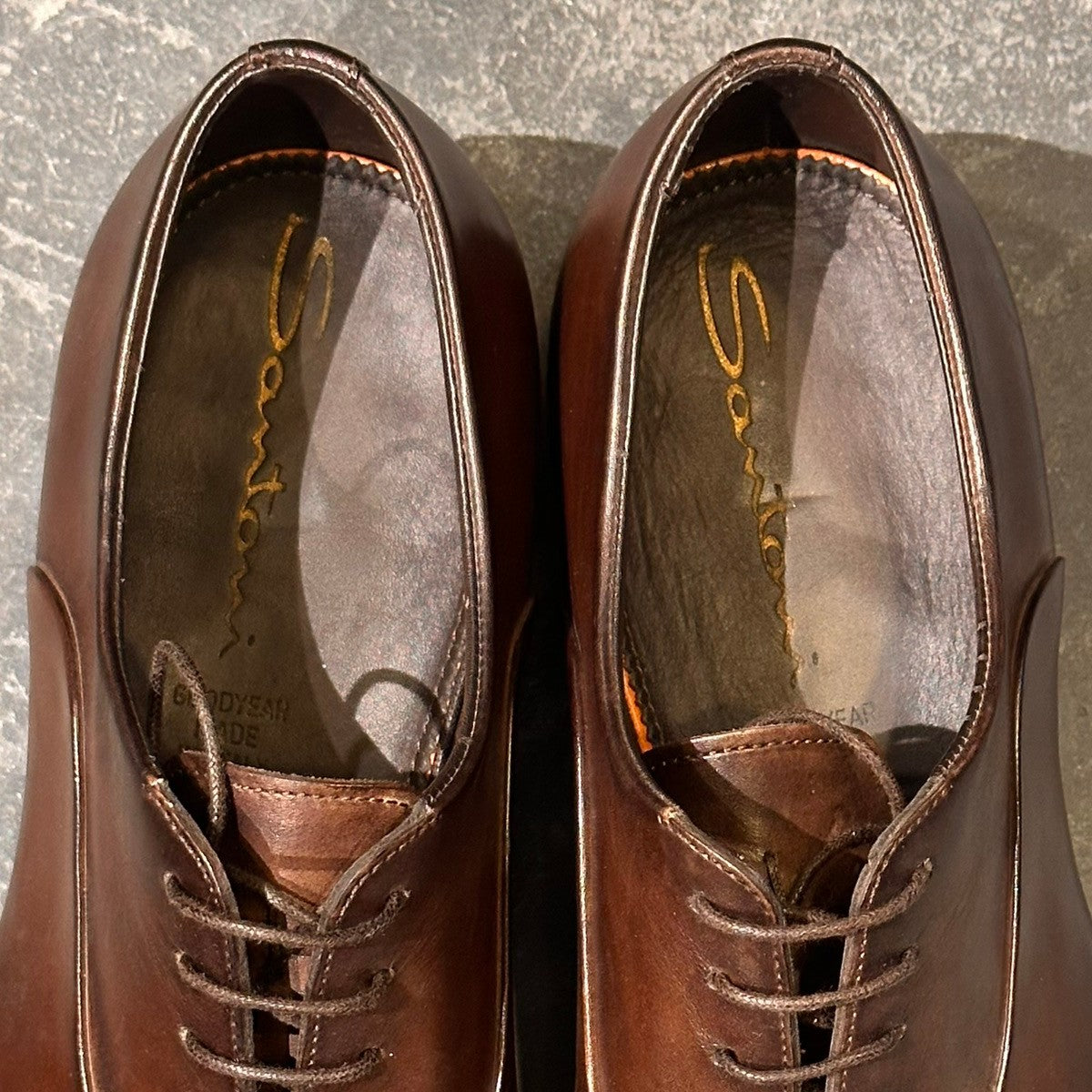 試着程度【Santoni】サントーニ 2624 ストレートチップ カーフ ダーク
