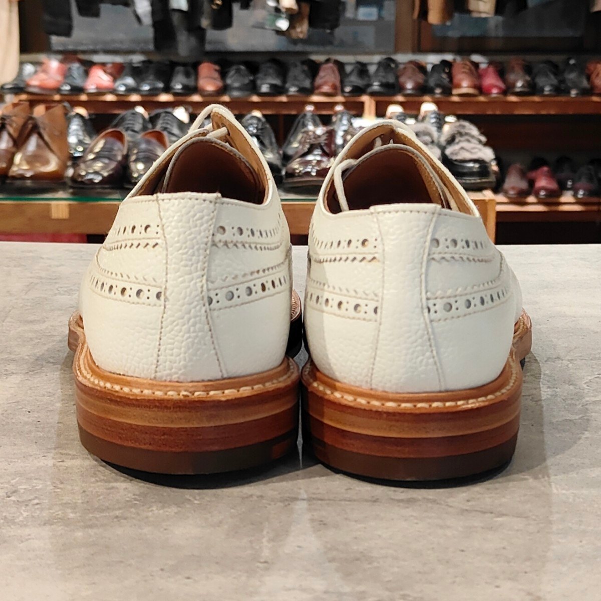 未使用品【CROCKETT&JONES】クロケット＆ジョーンズ チェビオット SUBS LWB グレインレザー ホワイト サイズUK8E