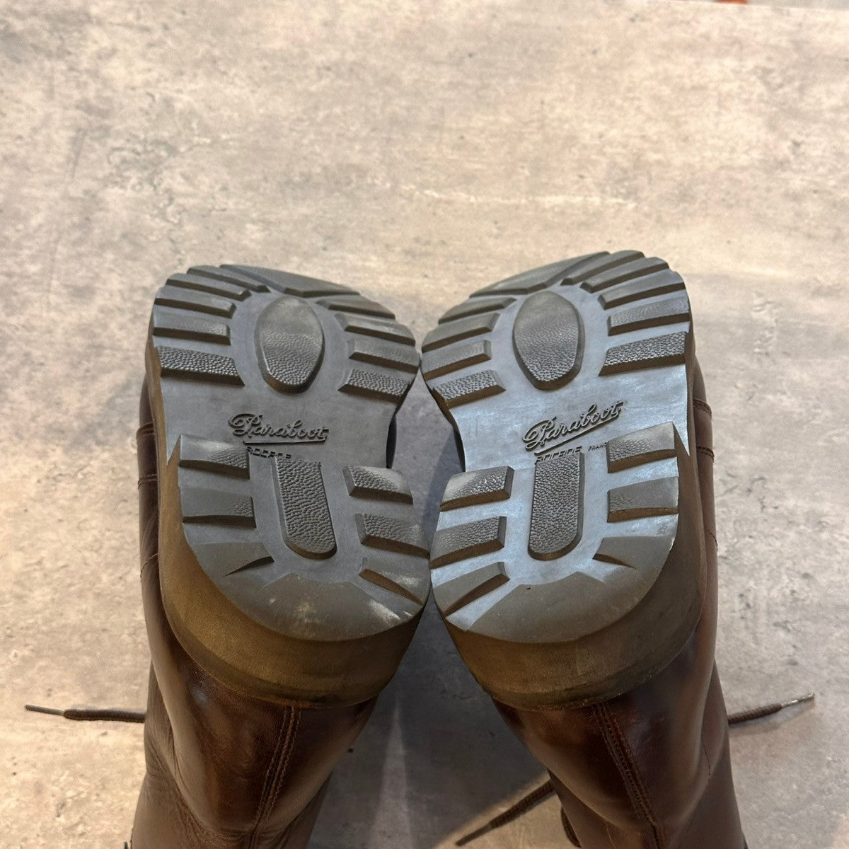 希少【PARABOOT】パラブーツ ヴィッテル2 デカタグ Uチップ ブーツ カーフ ブラウン サイズUK9