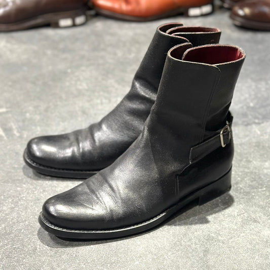 【SILVANO LATTANZI】シルバノラッタンジ ジンターラ ジョッパーブーツ シングルストラップ KELSAL NERO ブラック サイズ40.5