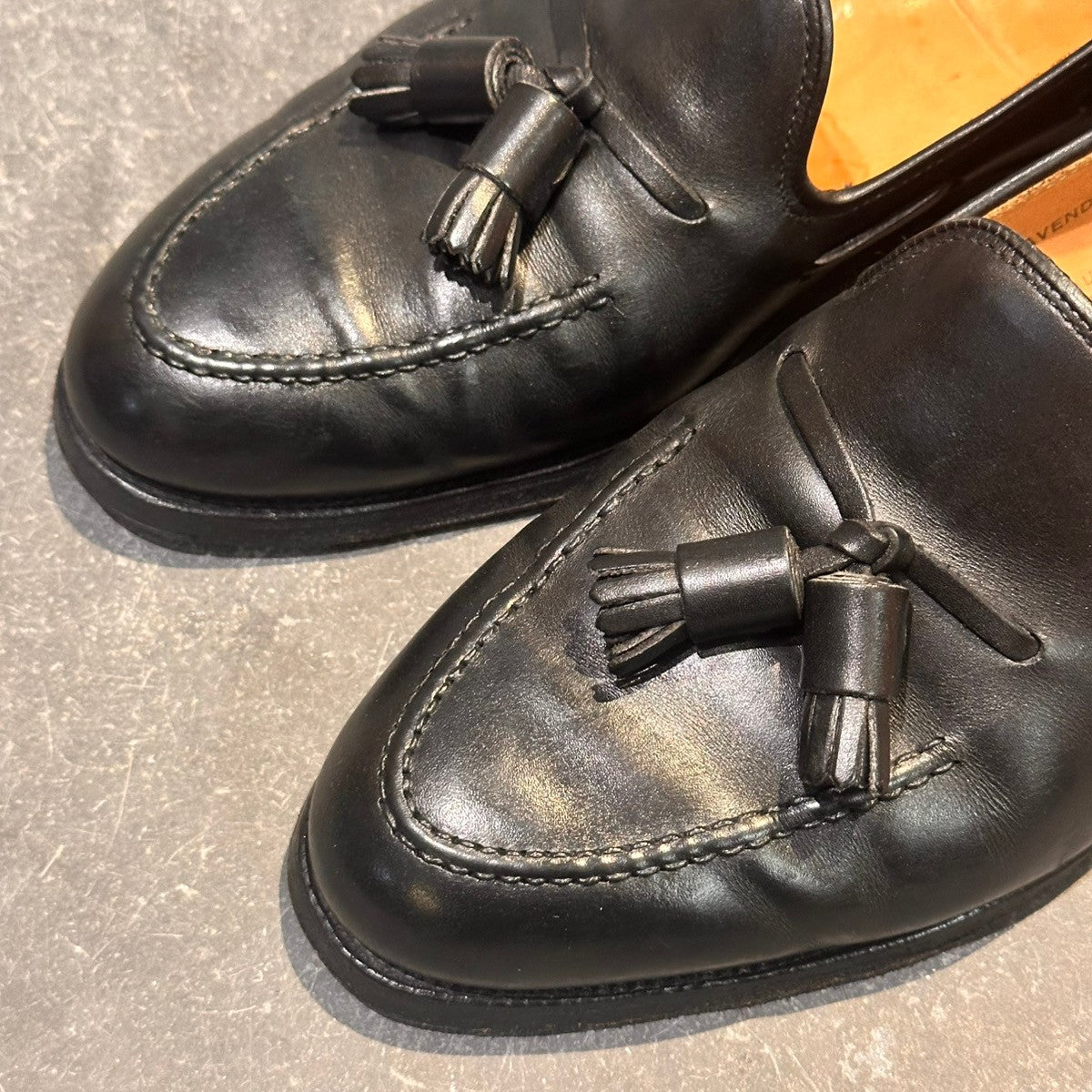 【CROCKETT&JONES】クロケット&ジョーンズ キャベンディッシュ3 タッセルローファー カーフ ブラック サイズUK6.5E 375ラスト