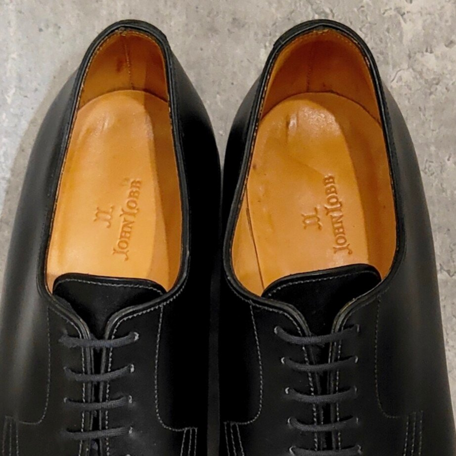 【JOHNLOBB】ジョンロブ ノルウェイ Uチップ カーフ ブラック サイズUK7.5EE 5495ラスト