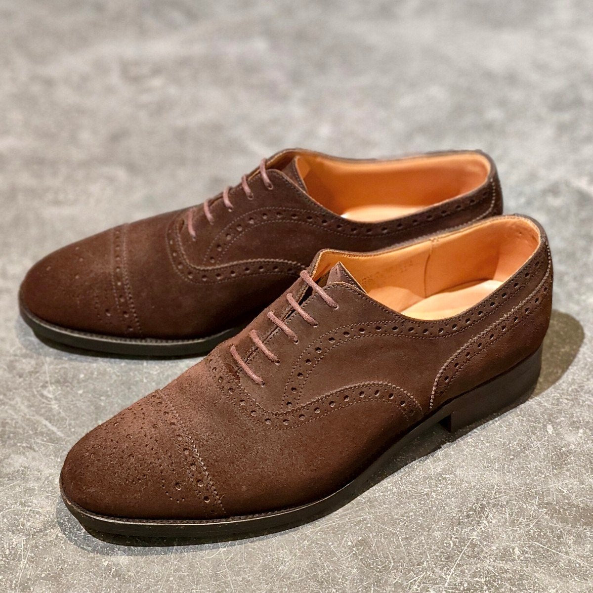 美品　希少　J.M.WESTONウイングチップレザースニーカー　9 ブラック 極美品 【J.M.WESTON】ジェイエムウエストン 180 シグニチャー