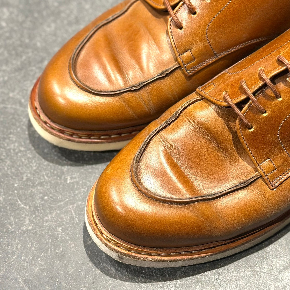 【Paraboot】パラブーツ シャンボード Uチップ 白ソール カーフ ブラウン サイズUK7F