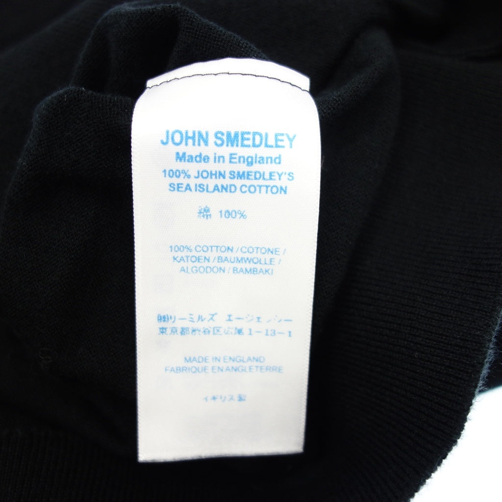 【JOHN SMEDLEY】ジョンスメドレー シーアイランドコットン クルーネックニット ブラック サイズ M