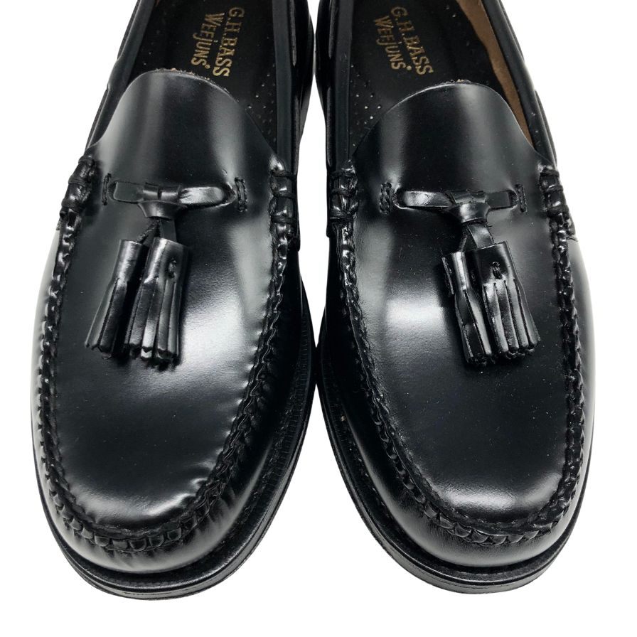 新品未使用 【G.H.Bass&Co. 】 ジーエイチバス 11015H ラーキン タッセルローファー ハイシャインレザー ブラック サイズ US6.5 定価￥39,600-