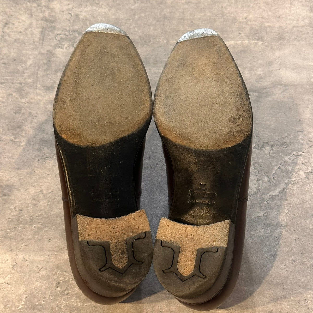 美品【JOHN LOBB】ジョンロブ フィリップ2 Philip II パンチドキャップトゥ カーフ ブラウン サイズUK6E 7000ラスト