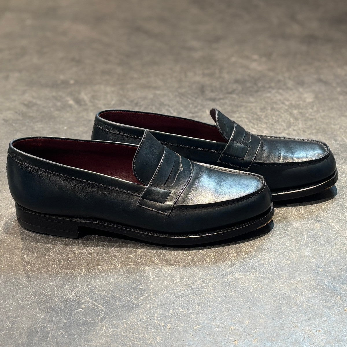 【J.M.WESTON】ジェイエムウエストン 180  シグニチャーローファー ボックスカーフ ブルー  サイズ 5.5C 41ラスト 参考定価￥156,200-
