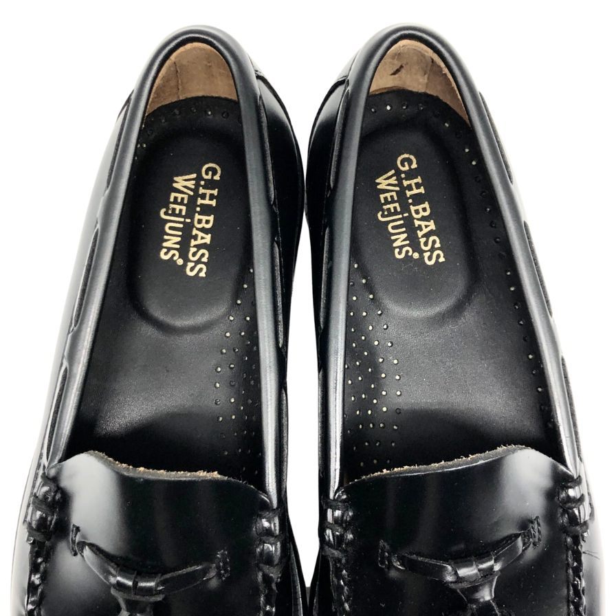 新品未使用 【G.H.Bass&Co. 】 ジーエイチバス 11015H ラーキン タッセルローファー ハイシャインレザー ブラック サイズ US6.5 定価￥39,600-