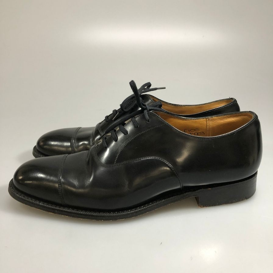 【Church's】チャーチ レザーシューズ コンサル ストレートチップ ブラック カーフ 4都市 100ラスト サイズUK85F consul