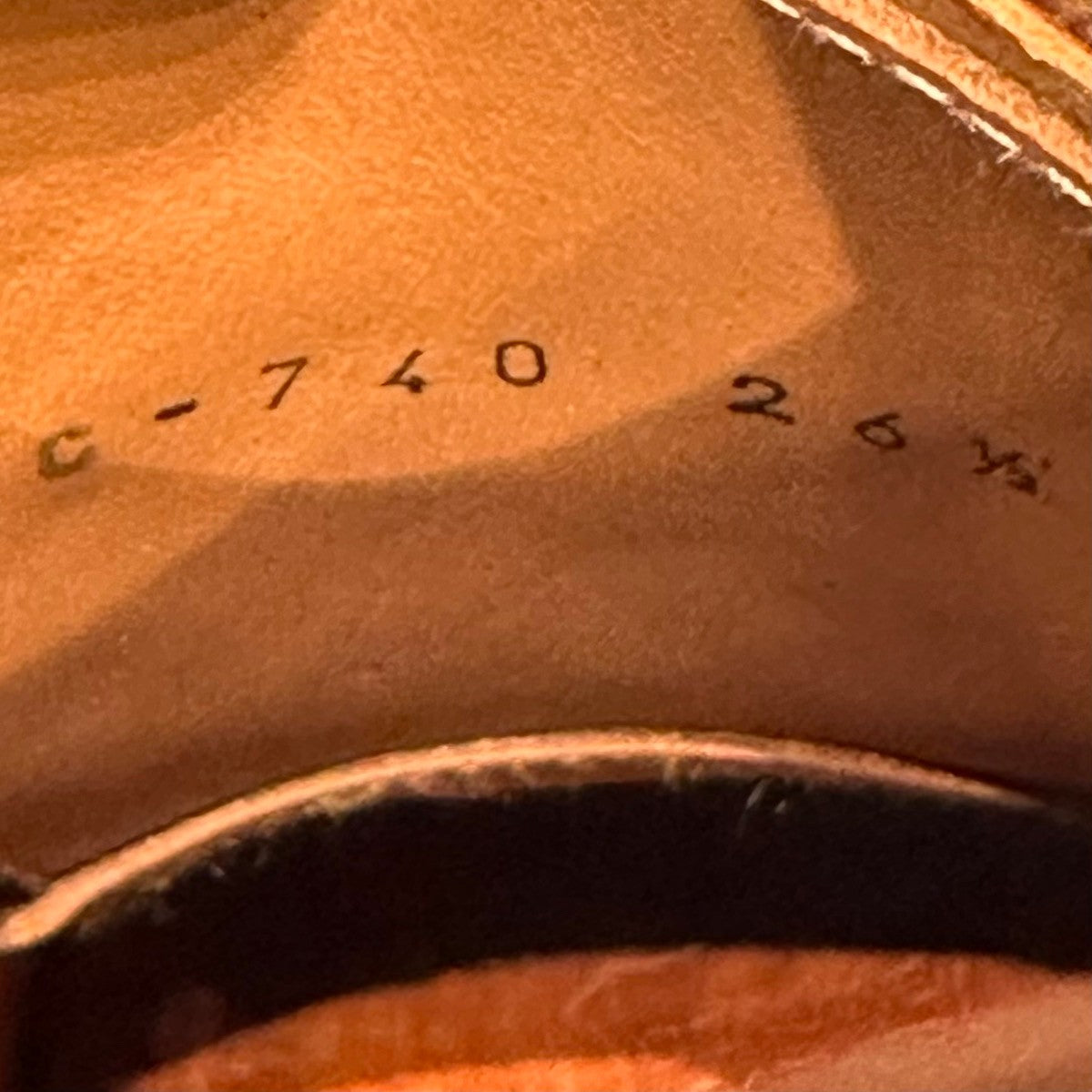 【chausser】ショセ C740 プレーントゥ サドルシューズ コンビ ナチュラルコードバン コットンキャンバス ブラウン サイズ43