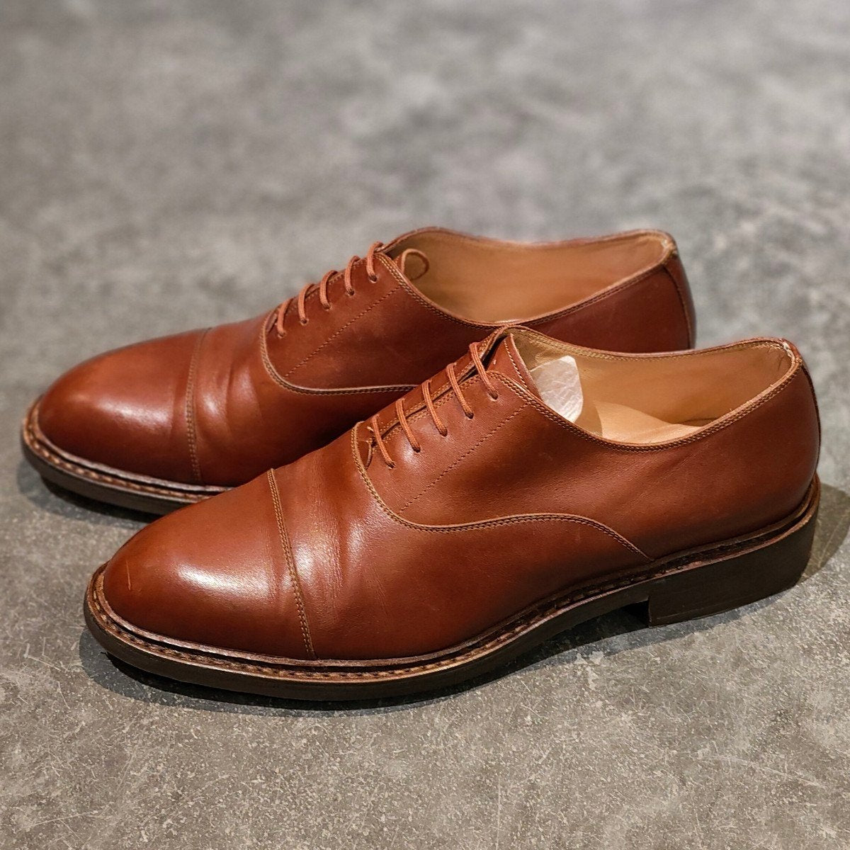Paraboot モンターニュ UK8 フランス製 美品 Paraboot】パラブーツ モンターニュ ストレートチップ ブラウン サイズ