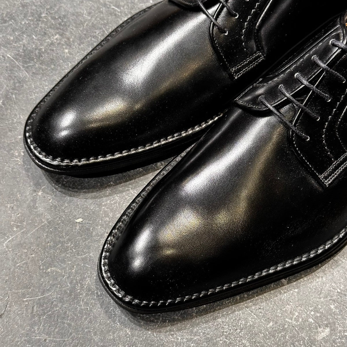 未使用品【Salvatore Ferragamo】サルヴァトーレ フェラガモ  プレーントゥ カーフ ブラック サイズUK9D