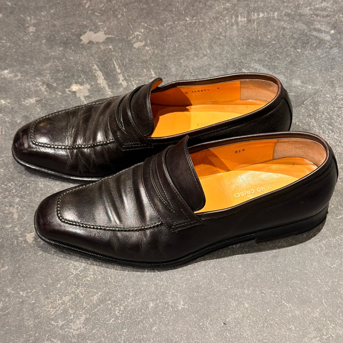 【TANINO CRISCI】タニノクリスチー  ローファー カーフ ブラック サイズUK7