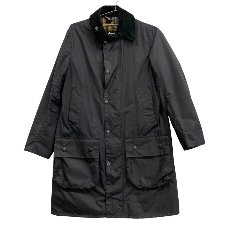 【Barbour】バブアー SL ボーダー ワックスド コート 英国製 メンズ サイズ 34 ダークネイビー
