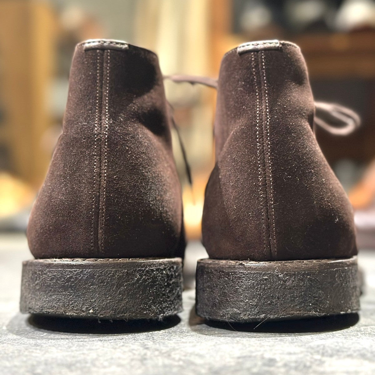 美品【Church's】チャーチ ライダー 4都市 スエード クレープソール ブラウン サイズUK85F 81ラスト