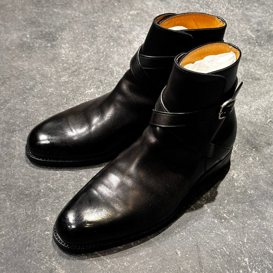 極美品【F.LLI GIACOMETTI】フラテッリ ジャコメッティ FG337 ジョッパーブーツ カーフ ブラック サイズ39