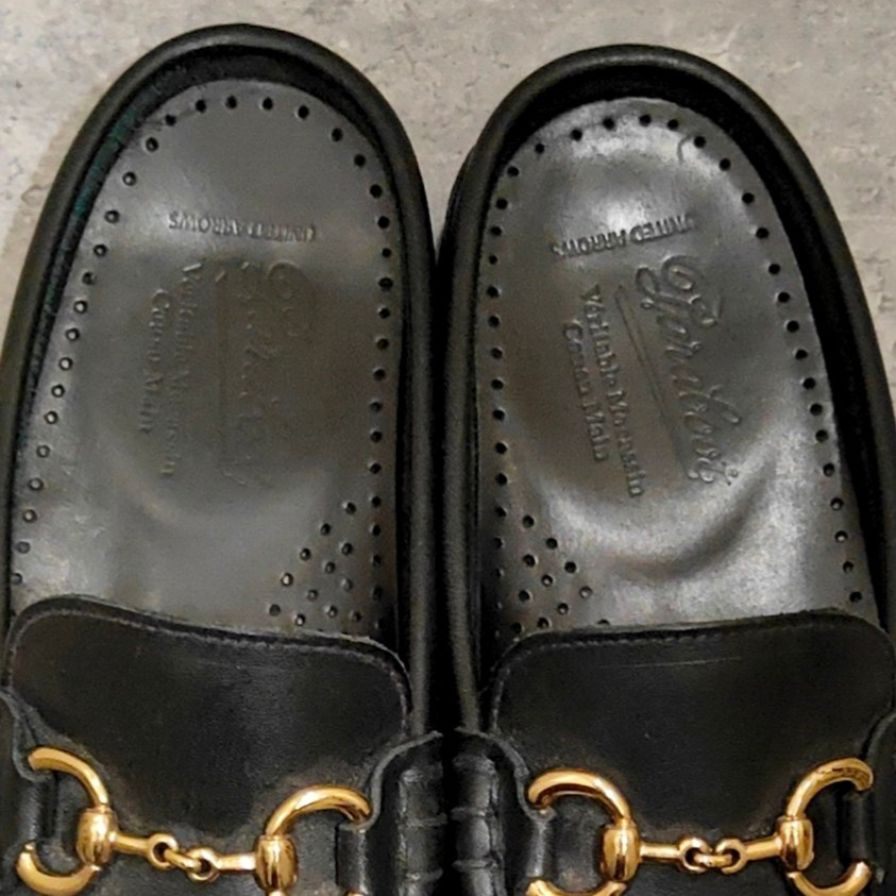 【Paraboot】パラブーツ スリッポン バハマ MORS ホースビット カーフ ブラック サイズUK7 メンズ