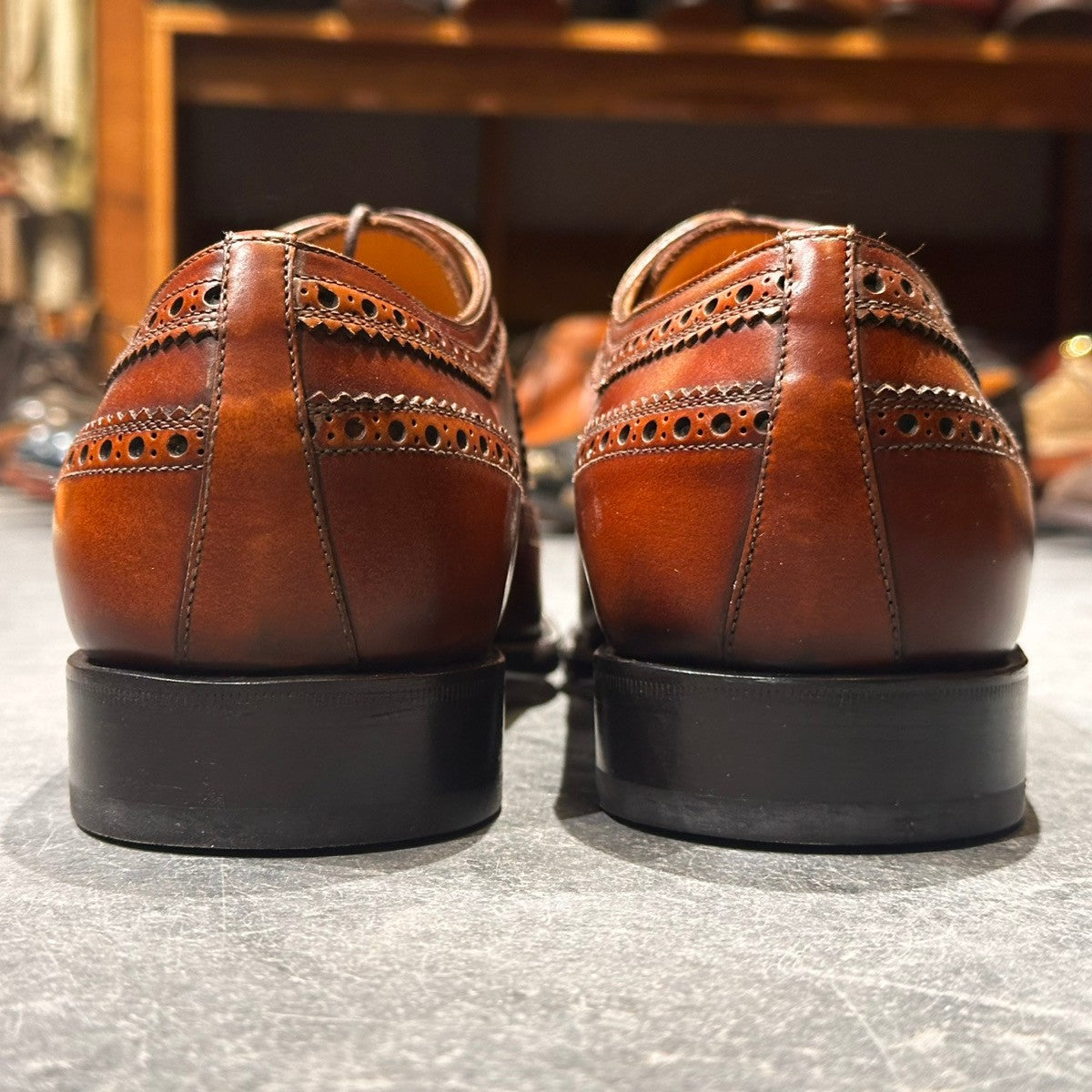 未使用品【Salvatore Ferragamo】サルヴァトーレ フェラガモ 4328 ウイングチップ カーフ ブラウン サイズUK8.5E