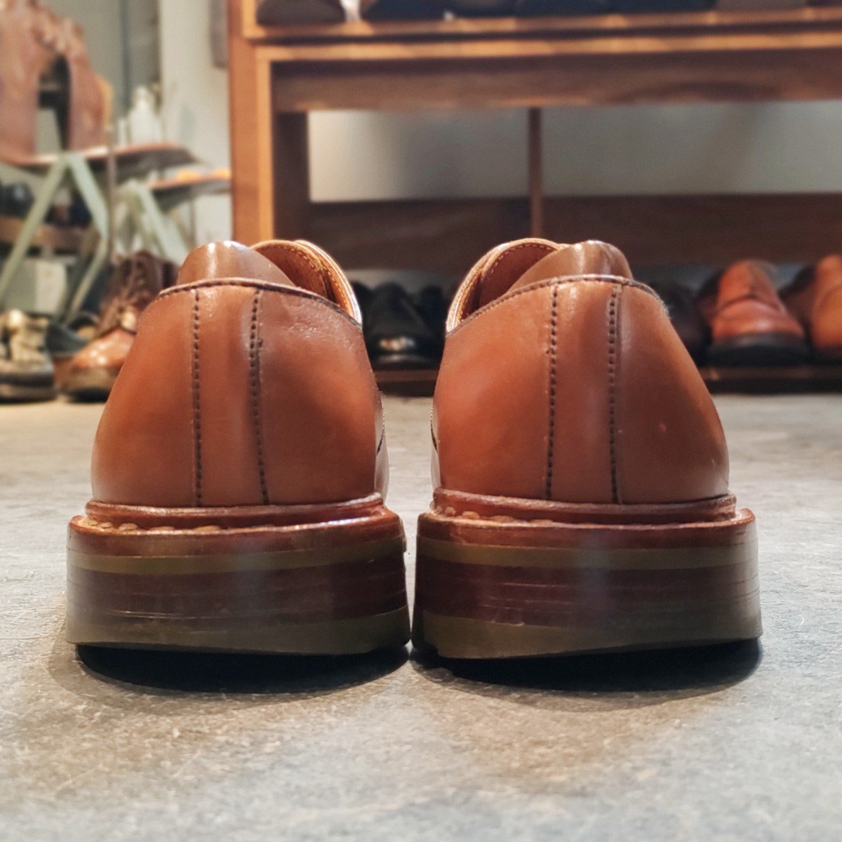 希少 美品【J.M.WESTON】ジェイエムウエストン 597 旧旧ロゴ Uチップ カーフ タンブラウン サイズUK6.5D 22ラスト