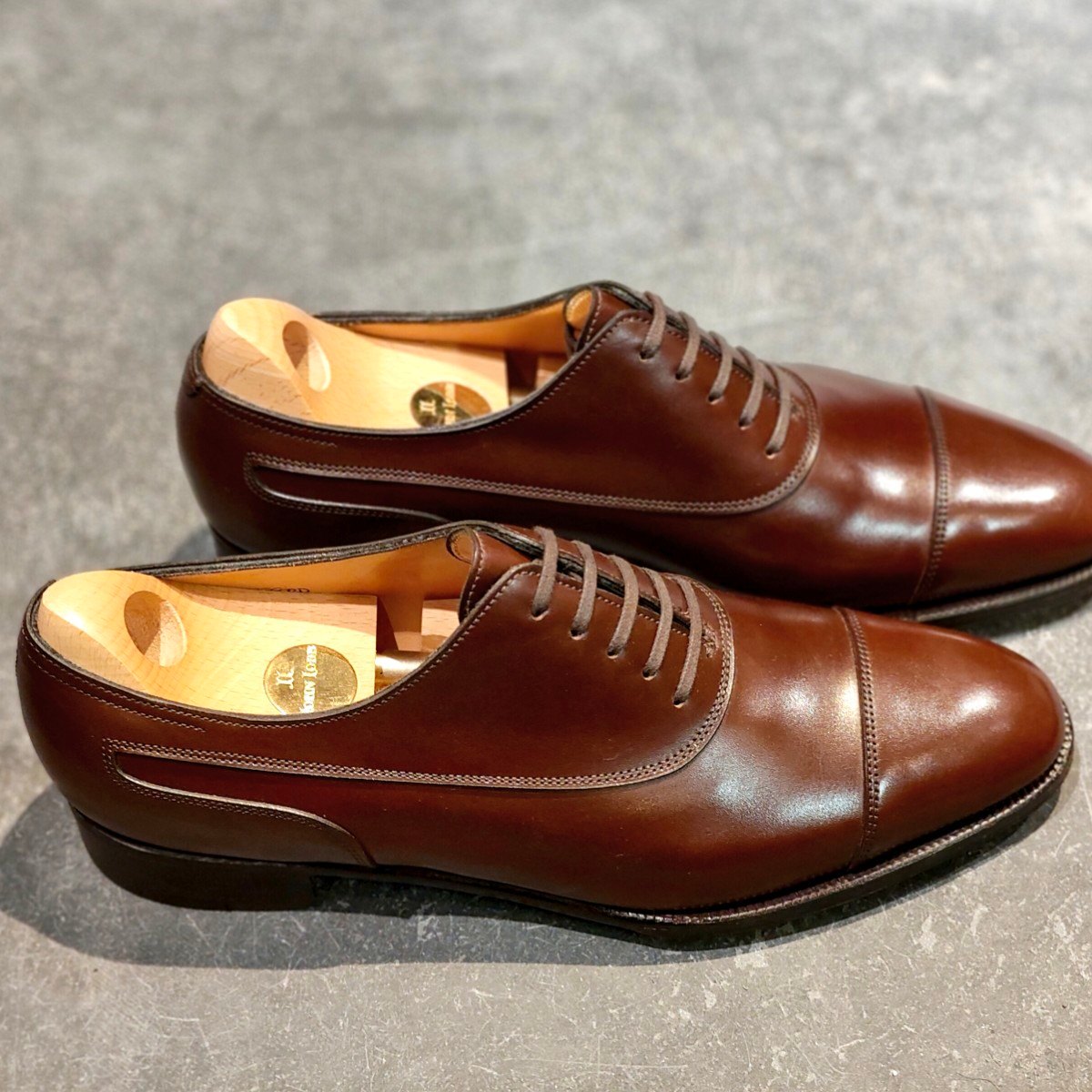 希少 新品未使用【JOHN LOBB】ジョンロブ スタッフォード ストレートチップ ブラウン カーフ サイズUK6.5E 7000ラスト