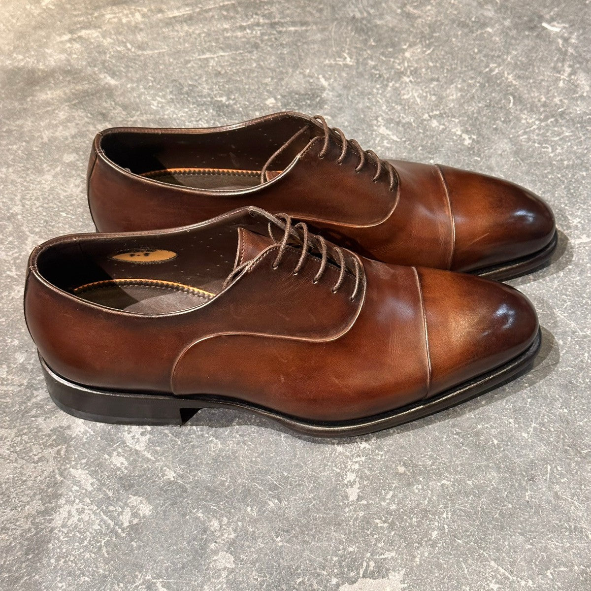 試着程度【Santoni】サントーニ 2624 ストレートチップ カーフ ダーク