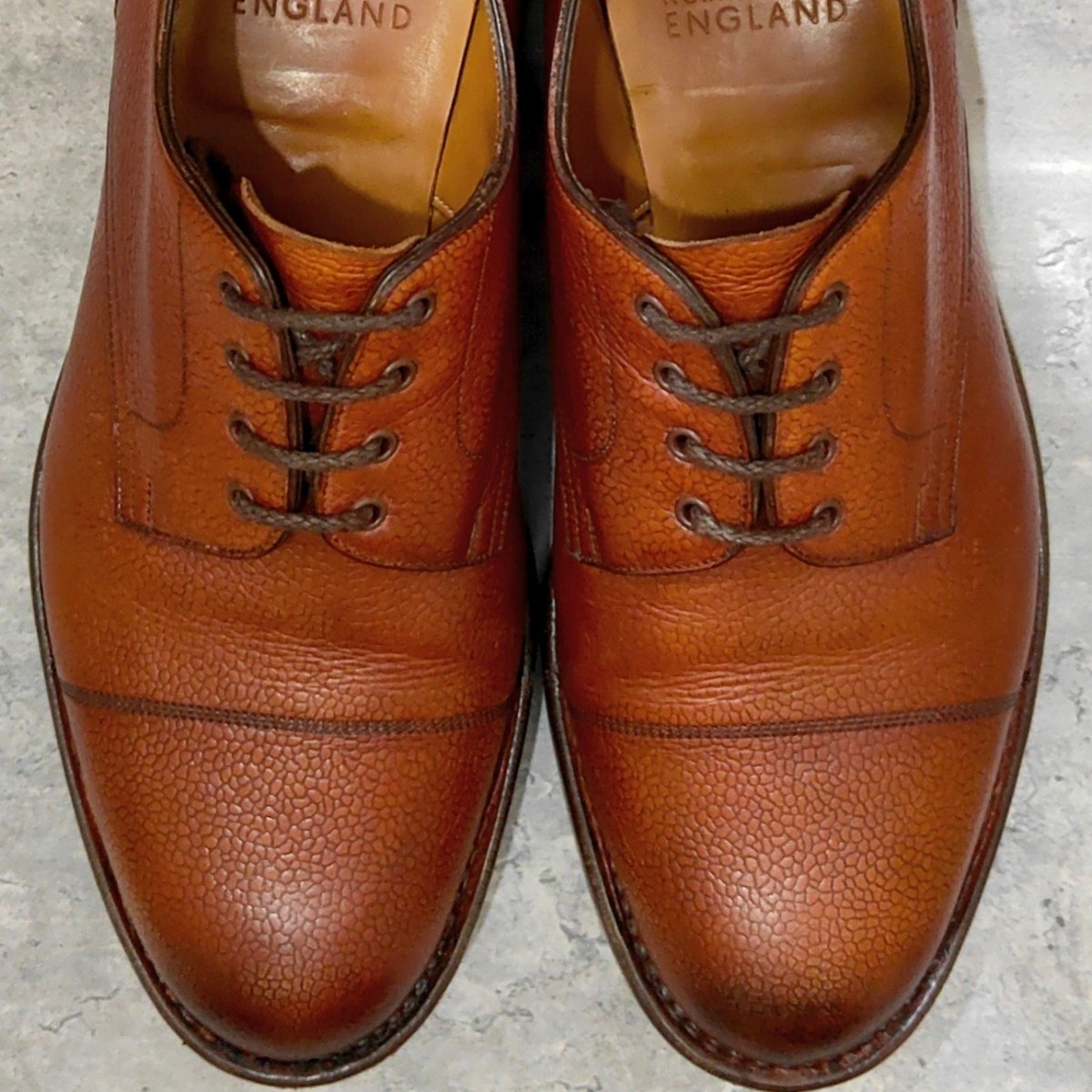 【EDWARD GREEN】エドワードグリーン ダンディー B品（ファクトリーショップ） キャップトゥダービー グレインレザー ブラウン サイズUK7.5F 58ラスト