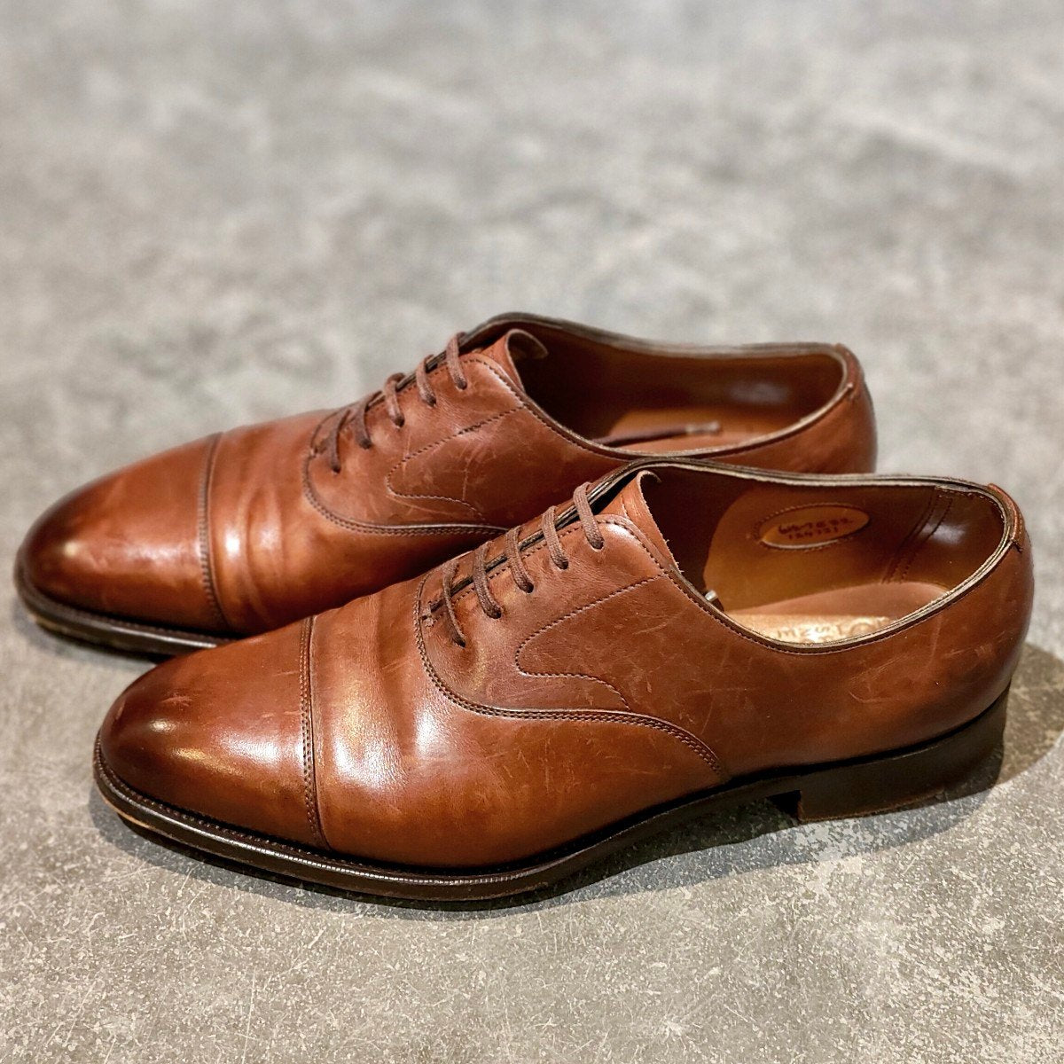 【EDWARD GREEN】エドワードグリーン チェルシー ストレートチップ ダークオークアンティーク サイズ UK6.5E 82ラスト 参考定価￥253,000-