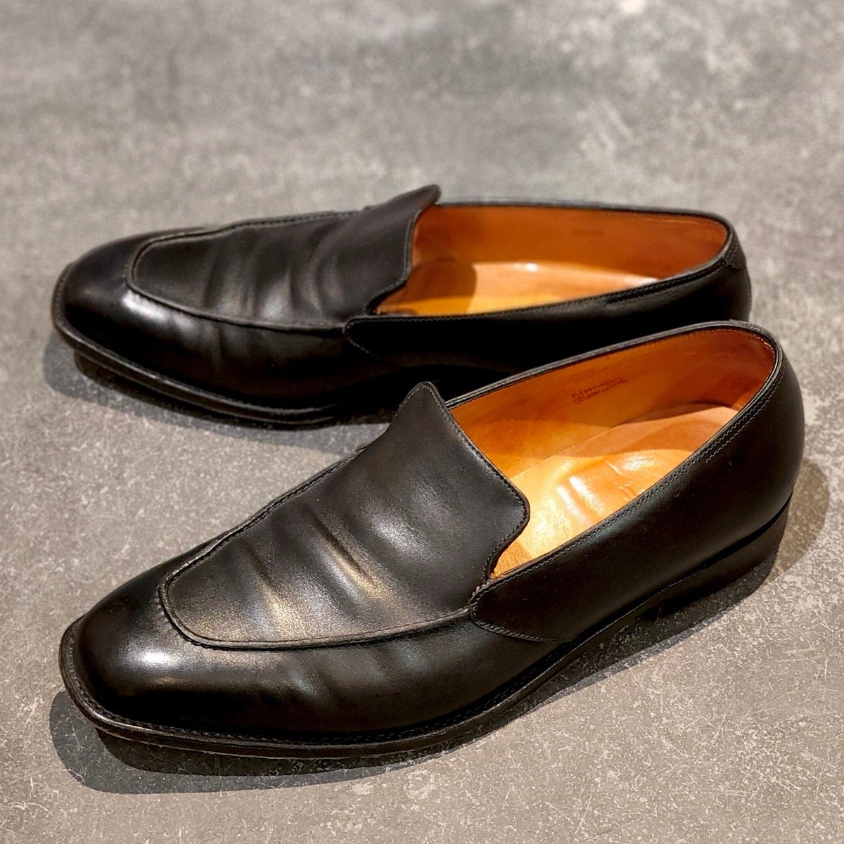 希少 美品【JOHN LOBB】ジョンロブ マンボ ローファー カーフ ブラック サイズ UK8.5EE 4596ラスト