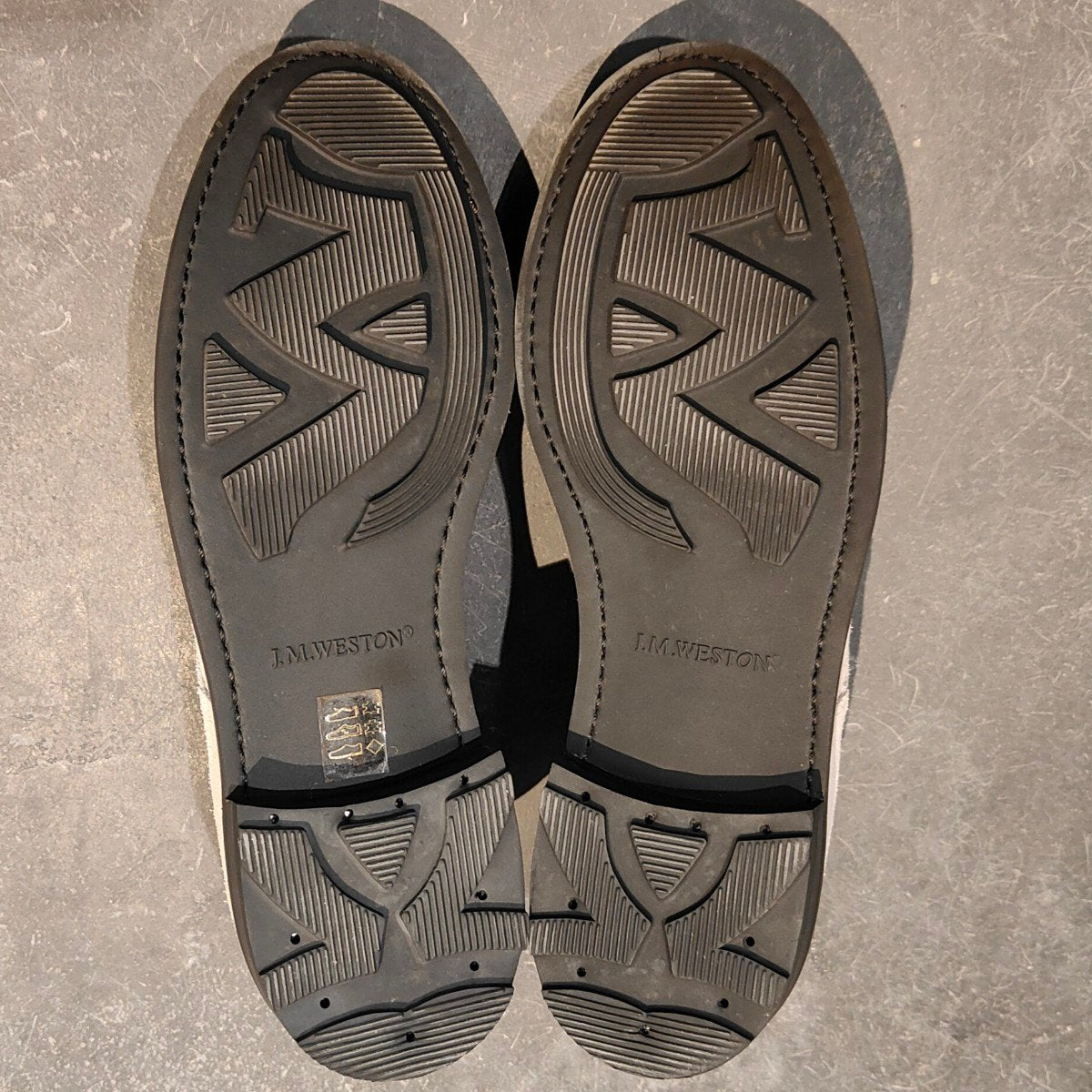 使用数回 【J.M.WESTON】ジェイエムウエストン ユージーンゴルフ Uチップ スエード アイボリー サイズ UK8.5 1Gラスト