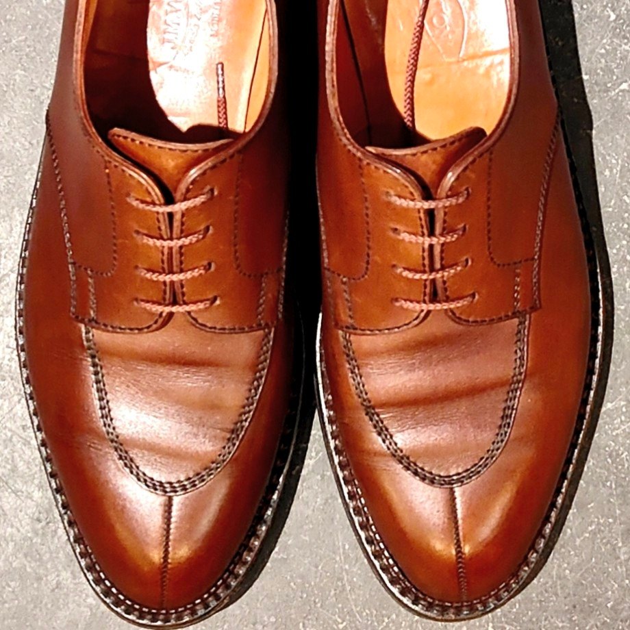 希少 【J.M.WESTON】ジェイエムウエストン 696 スプリットトゥダービー Uチップ ロシアンカーフ タンブラウン サイズ UK8Ｄ 22ラスト