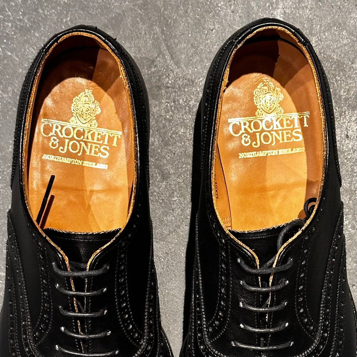 美品【Crockett&Jones】クロケット&ジョーンズ ウエストゲート2 ウイングチップ カーフ ブラック サイズ8E 379ラスト