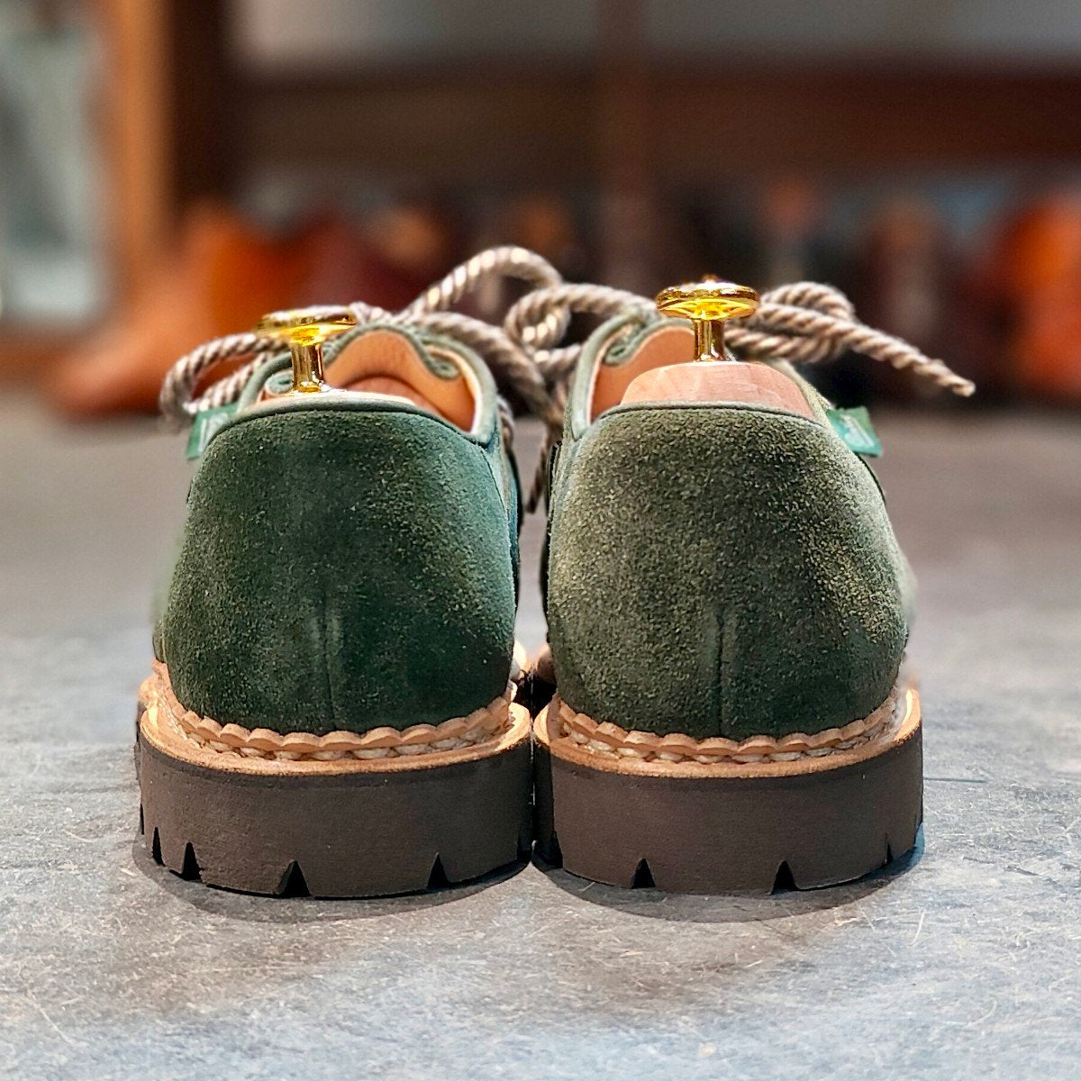 希少 新品未使用【Paraboot】パラブーツ Paraboot OSAKASHOP 10th Anniversary Model ミカエル チロリアン スエード グリーン サイズ EU41.5