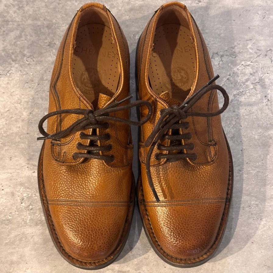 【JOSEPH CHEANEY CAIRNGORM】ジョセフ チーニー レザーシューズ ケンゴン グレインレザー ブラウン系 UK5 メンズ CAIRNGORM