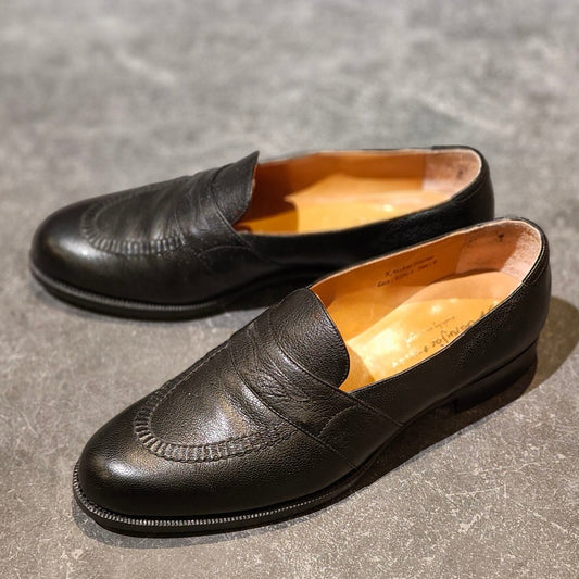 極美品【manufacturers】 マニュファクチャーズ ローファー フルサドル グレインレザーブラック サイズ UK8