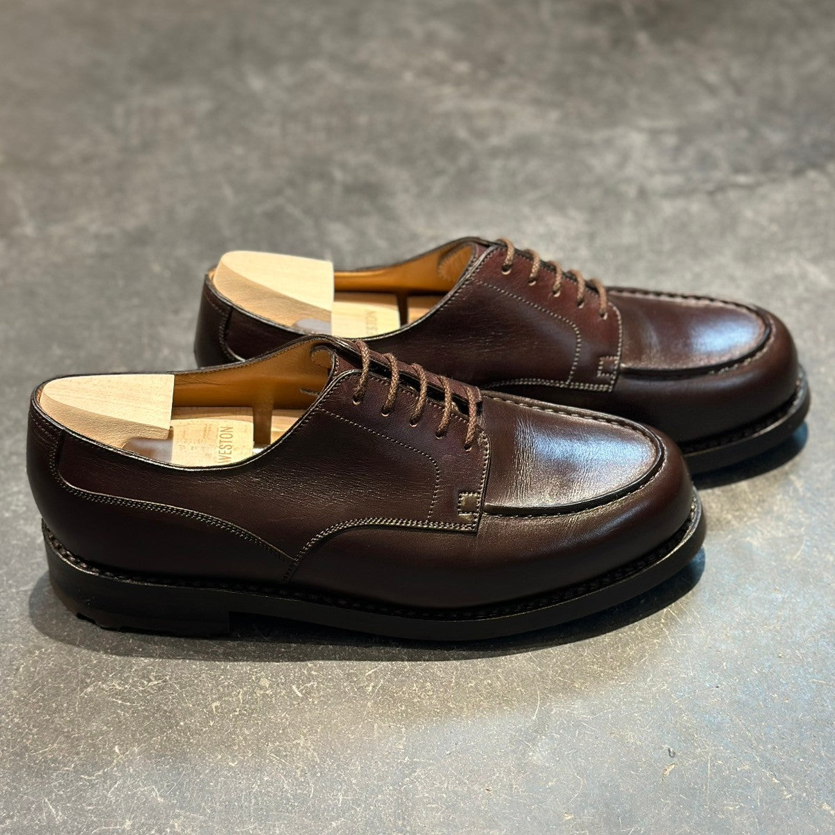 使用数回 【J.M.WESTON】ジェイエムウエストン 641 ゴルフ Uチップ ソフトカーフ ダークブラウン サイズ UK6.5D 31ラスト 参考定価￥176,000-