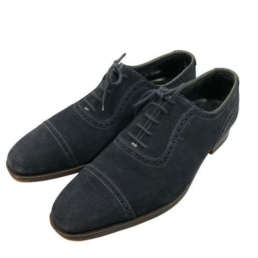 【Crockett & Jones Albany】クロケット&ジョーンズ アルバニー  ビジネスシューズ スエ－ド ネイビー（紺） サイズ - ラスト