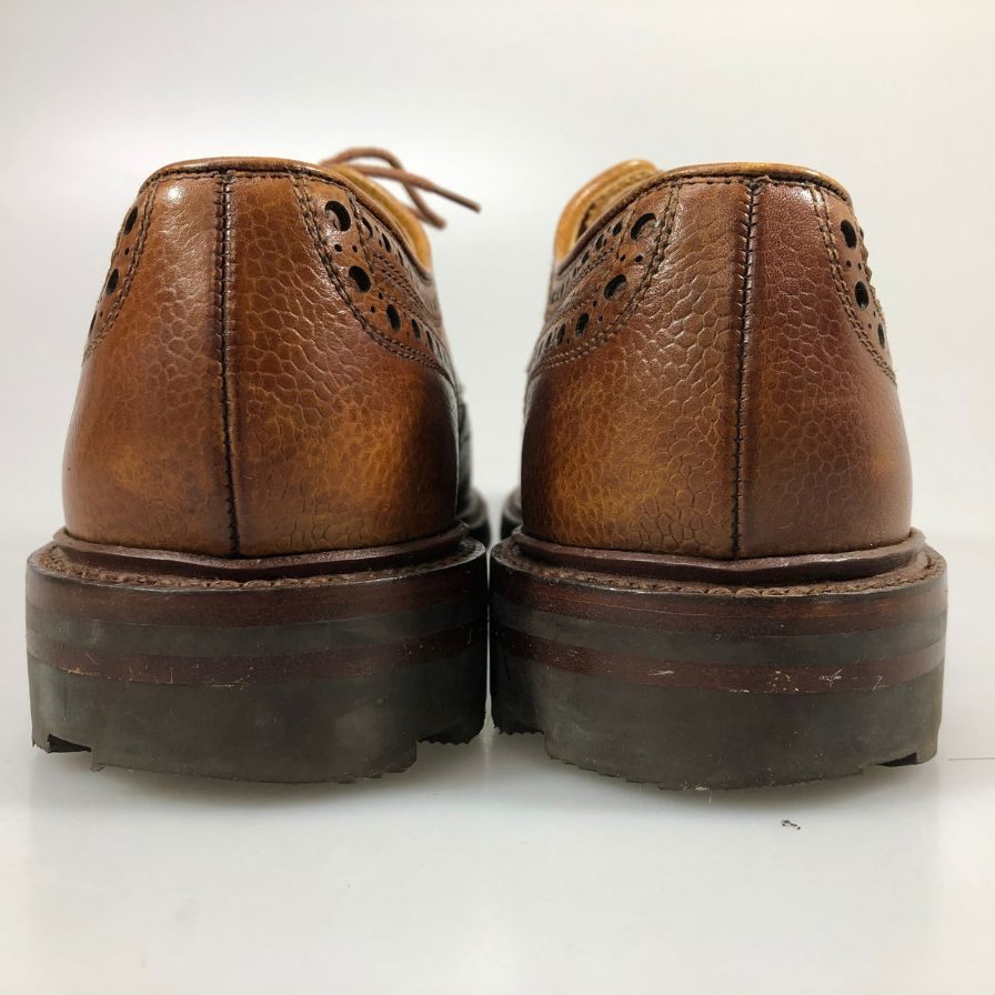 【CROCKETT&JONES】クロケットアンドジョーンズ BANGOR 別注 レザーシューズ ウィングチップ シボレザー ブラウン メンズ UK8E
