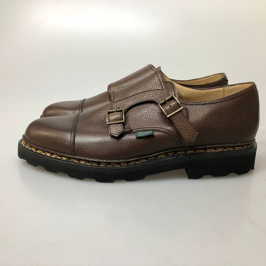 【PARABOOT】パラブーツ ダブルモンク ウィリアム  グレインレザー ブラウン ブラウン メンズ サイズUK6.5