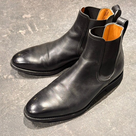 美品【Berwick】バーウィック 376 サイドゴアブーツ カーフ ブラック サイズUK7.5