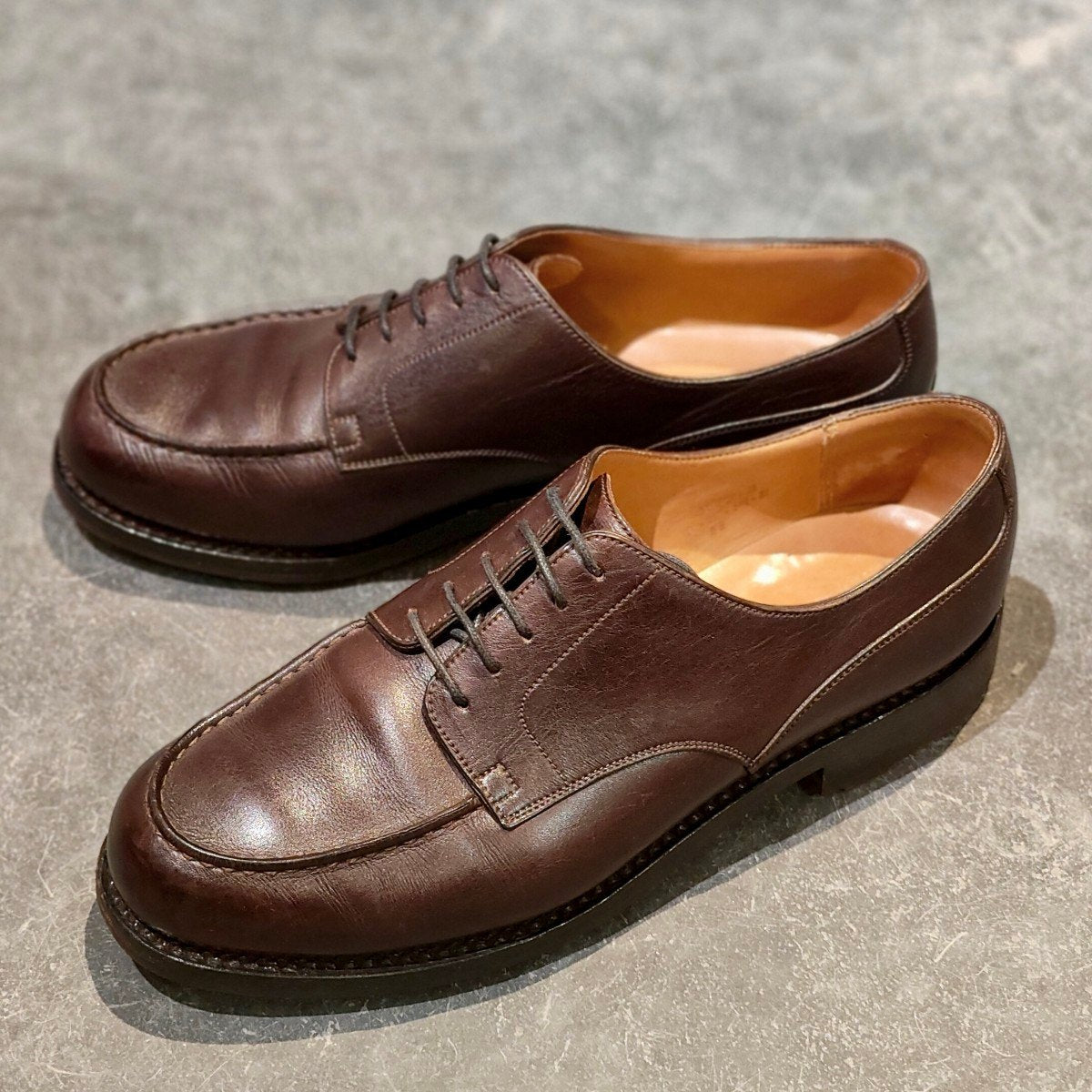美品【J.M.WESTON】ジェイエムウエストン 641 ゴルフ Uチップ ボックスカーフ ダークブラウン サイズ UK8E 31ラスト 参考定価￥187,000-